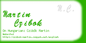martin czibok business card